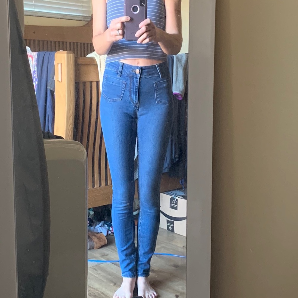 Free people high rise skinny jeans boho sz25 - Picture 9 of 9